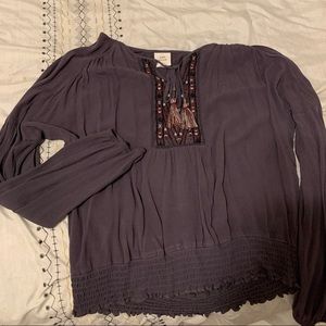 Purple flowy shirt